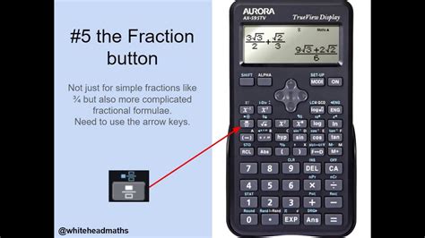 gcse calculator   fraction button youtube