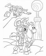 Coloring Toy Story Pages Woody Buzz Getdrawings sketch template