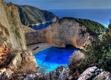 navajo cove zakynthos island greece [2048x1480] earthporn