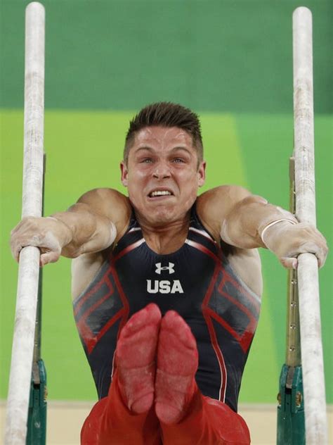 usa gymnast chris brooks gets shot at all around in first olympic games