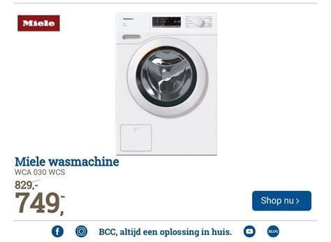 miele wasmachine wca  wcs aanbieding bij bcc