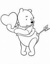 Pooh Valentines Coloring Pages Disney Mickey Mouse Valentine Winnie Bear Printable Baby Color Sheets Poo Disneyclips Kids Cupid Getcolorings Drawing sketch template
