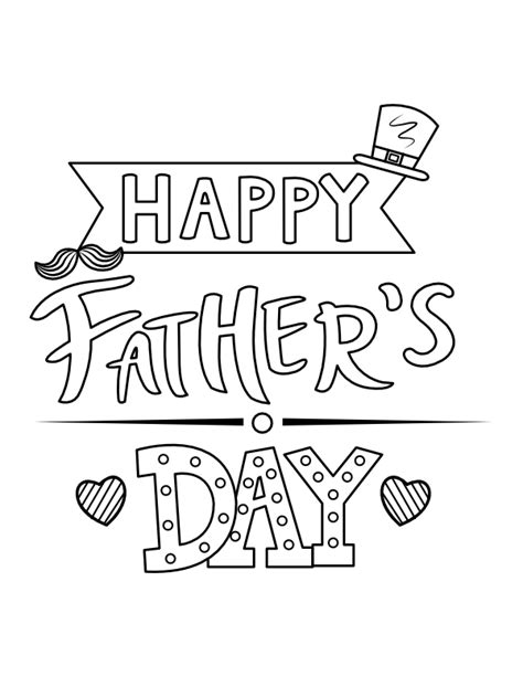 happy father  day coloring page printable father  day coloring