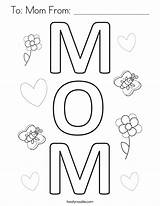 Coloring Mom Pages Mothers Mother Print Happy Letter Built California Usa Twistynoodle Preschool Noodle sketch template