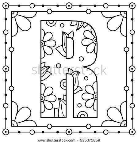 coloring alphabets alphabet coloring page capital letter vector