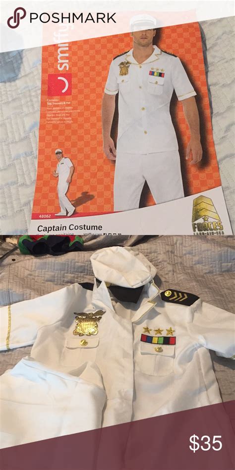 mens size small captains costume  worn captains costume size