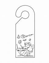 Door Hanger Disturb Template Coloring Pages Printable Office Sign Kids Templates Color Choose Signs Doors Pdf sketch template