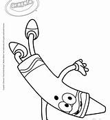 Crayon Coloring Pages Printable Color Getdrawings Getcolorings Shape sketch template