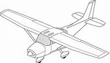 Cessna Plane Airplane Travel Seç Pano Propeller Aircraft sketch template