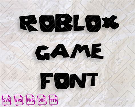 roblox game font svg roblox ttf roblox alphabet video game etsy