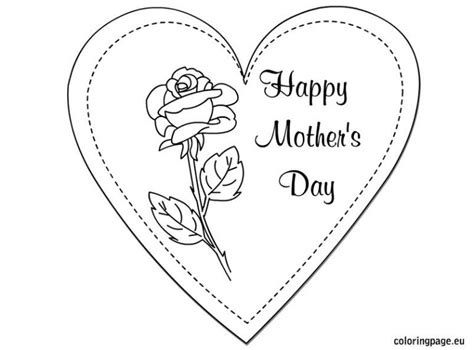 printable mothers day card  color coloring page