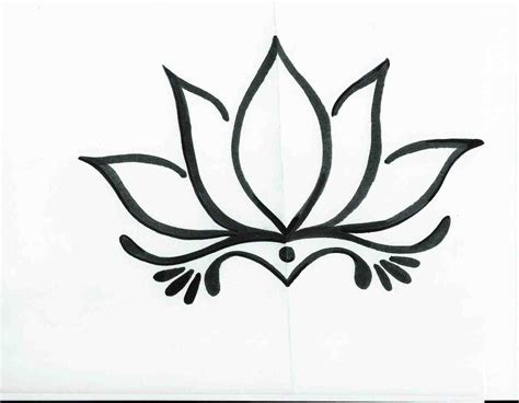 lotus flower drawing outline  getdrawings