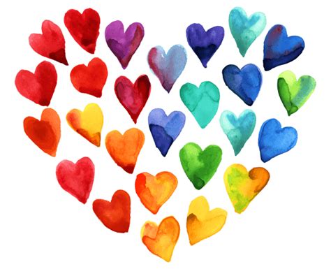 Beautiful Watercolor Heart Stickers By Digital Ruby Llc