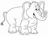 Elephant Coloring Pages Animals Big Kids Color Cute sketch template
