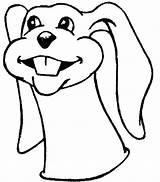 Puppet Coloring Dog Sheet sketch template