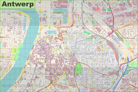large detailed map  antwerp ontheworldmapcom