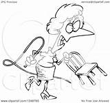 Whip Businesswoman Mean Clip Toonaday Royalty Outline Illustration Cartoon Rf Line 2021 sketch template