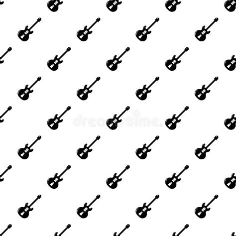 electric guitar pattern vector seamless stock vector illustration