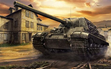 Jagdtiger Ww2 War Tank Art Hd Wallpaper