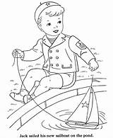 Coloring Boy Boys Pages Boat Kids Toy Sheets Colouring Small Boats Printable Vintage Book Activity Bluebonkers Doing Might Activities Different sketch template