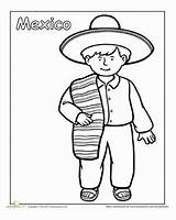 Multicultural Mexico Cultures Diversity Cinco Mexicanos Niños sketch template