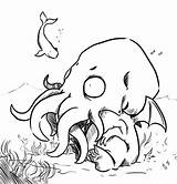 Cthulhu Chibi Lovecraftian Micer Kraken Lovecraft sketch template
