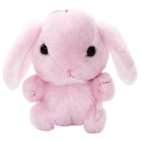 amuse bunny plushie cute stuffed animal toy pink  inches