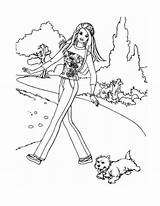Barbie Ausmalbilder Walking Kolorowanki Barbi Wydruku Hund Promenade Dziewczyn Meerjungfrau Skipper Passeggiare Stampare Ancenscp Imprimer Coloriages Dziewczyny Paes Kolorowanka Druku sketch template