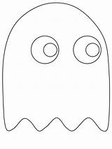 Pacman Pac Ghost Man Coloring Pages Drawing Template Print Templates Outline Kids Printable Clipart 80s Party Board Ghosts Game Stencil sketch template