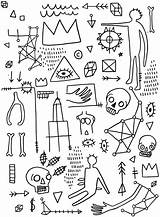 Basquiat Jean Michel Tattoo Doodle Illustration Is2daytuesday Tumblr Tattoos Paintings sketch template