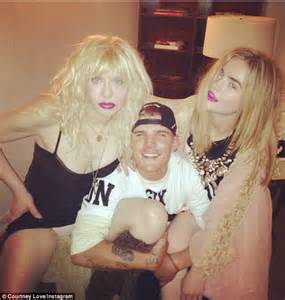 growing old disgracefully courtney love has a wild night out in la as she is propped up by