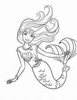 Mermaid Sereia Youloveit Desenho Princesa sketch template