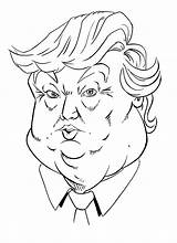 Trump Donald Coloring Pages Face Funny Fat Book Printable Kids Tree President Coloringonly Categories sketch template