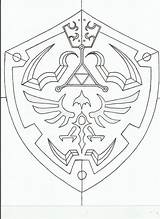 Zelda Hylian Tattoo Triforce Ausmalen 1700 2338 Wappen Waffen Escudo Swords Balloon Cheryl Brewer Vectorified Orig11 Plantillas Xiphos sketch template