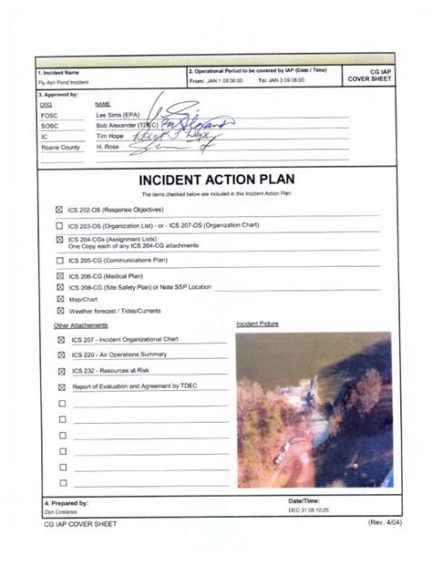 incident action plan sample incident command system nature
