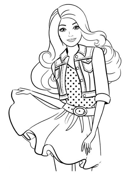 printable barbie coloring page coloring home