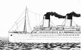 Titanic Colouring Sailing Ships Coloringtop sketch template