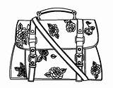 Coloring Handbag Flowered Pages Tumblr Colorare Borsa Aesthetic Disegni Colorear Coloringcrew Template sketch template