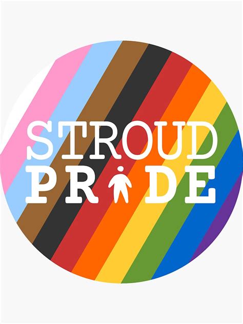 progress pride circle stroud pride logo sticker for sale by