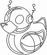 Rubber Coloring Pages Duckie Duck Robot Quilting Templates Disney Embroidery Choose Board Drawing Unicorn Ducky sketch template