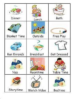 card printables picture schedule kids schedule autism visuals