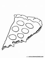 Pizza Coloring Slice Getcolorings sketch template