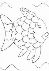 Fish Rainbow Coloring Template Printable Pages Supercoloring Categories sketch template