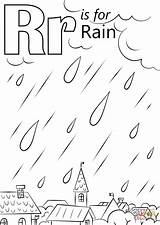 Letter Coloring Pages Rain Drawing Printable Preschool Color Alphabet Robot Crafts Getdrawings Getcolorings Supercoloring sketch template