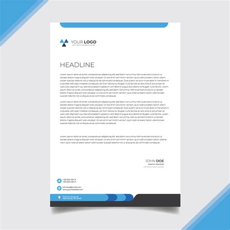 bluish letterhead template  vector art  vecteezy