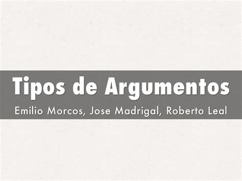 Tipos De Argumentos Lasopadeath