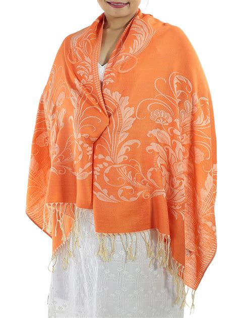special deal   beautiful orange pashmina scarf