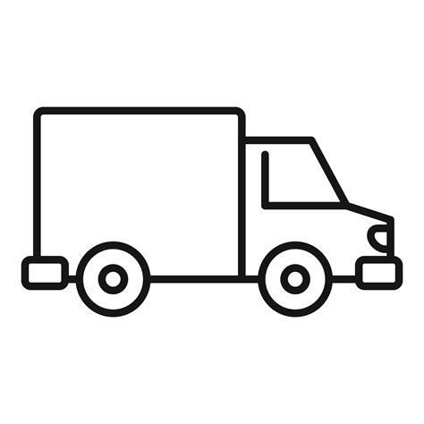 delivery truck icon outline style  vector art  vecteezy