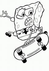 Coloring Spongebob Pages Skateboard Cartoon Printable Squarepants Choose Board Cool Skateboarding Letscolorit sketch template