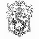 Slytherin Hufflepuff Hogwarts sketch template